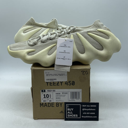 Size 10.5 - adidas Yeezy 450 Cloud White Suede (H68038)