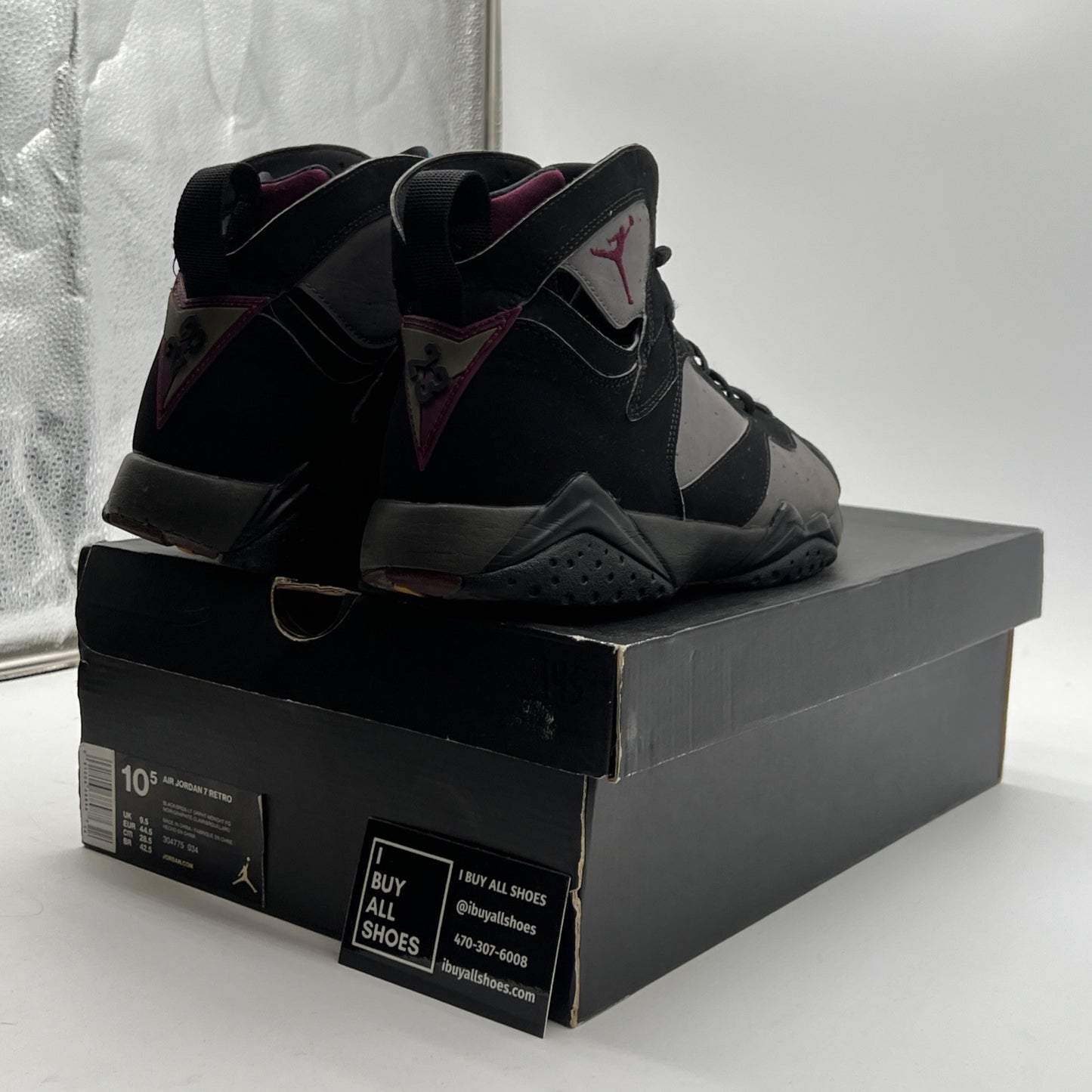 Size 10.5 - Air Jordan 7 Retro Bordeaux 2015 (304775-034)