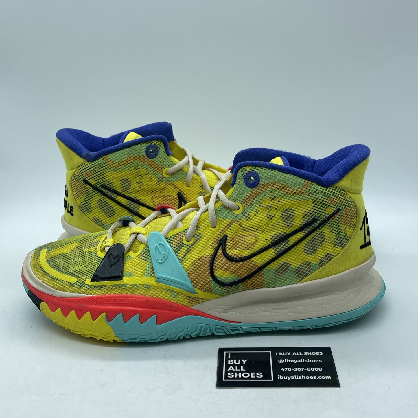 Size 12 - Nike Kyrie 7 EP 1 World 1 People Yellow Black Suede (CQ9327-700)