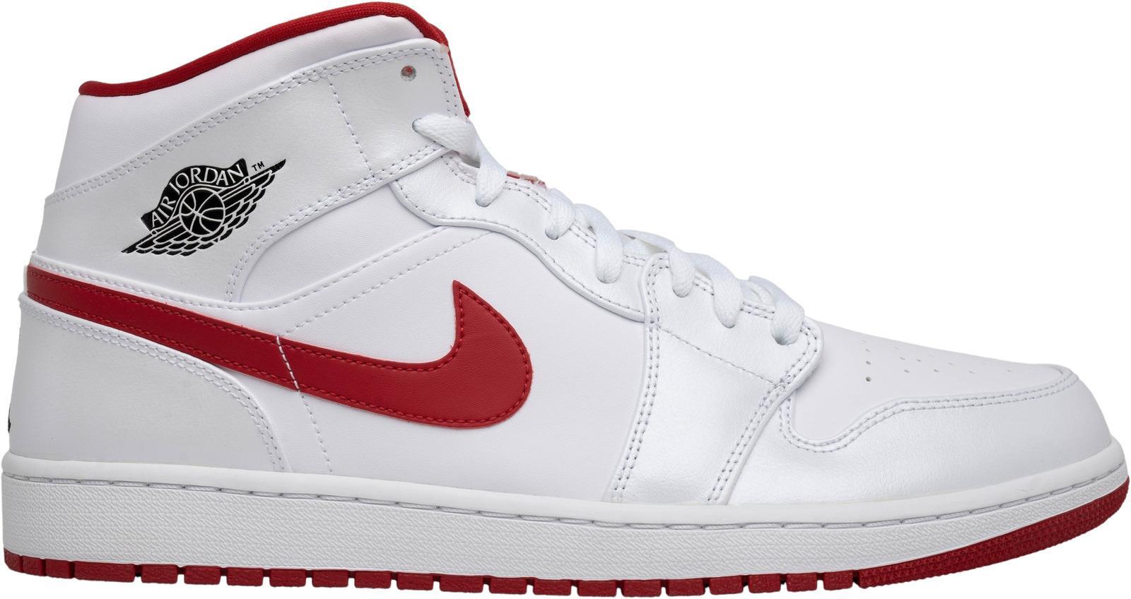 Size 9.5 - Air Jordan 1 Mid White Gym Red (554724-101)