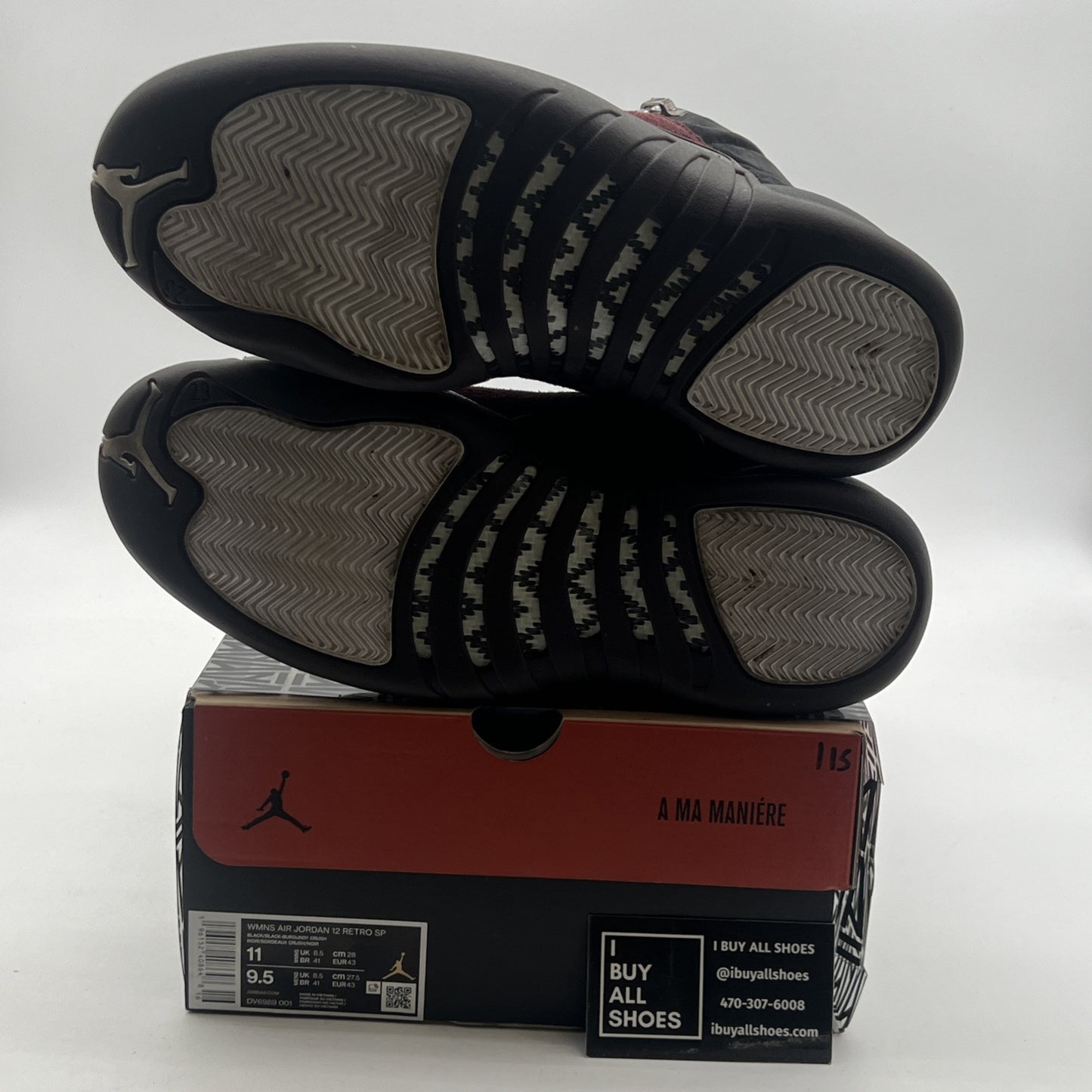 Size 11 - Air Jordan 12 Retro SP x A Ma Maniere Mid Black W (DV6989-001)