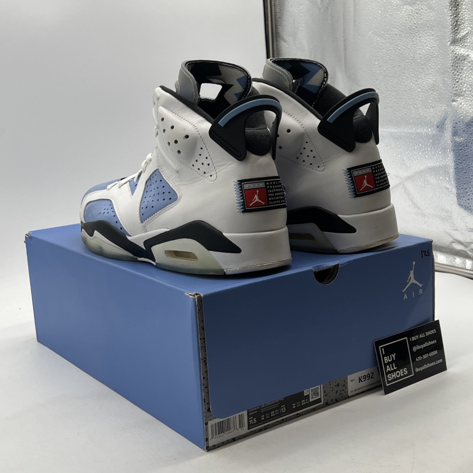 Size 11.5 - Air Jordan 6 Retro Mid UNC Home (CT8529-410)