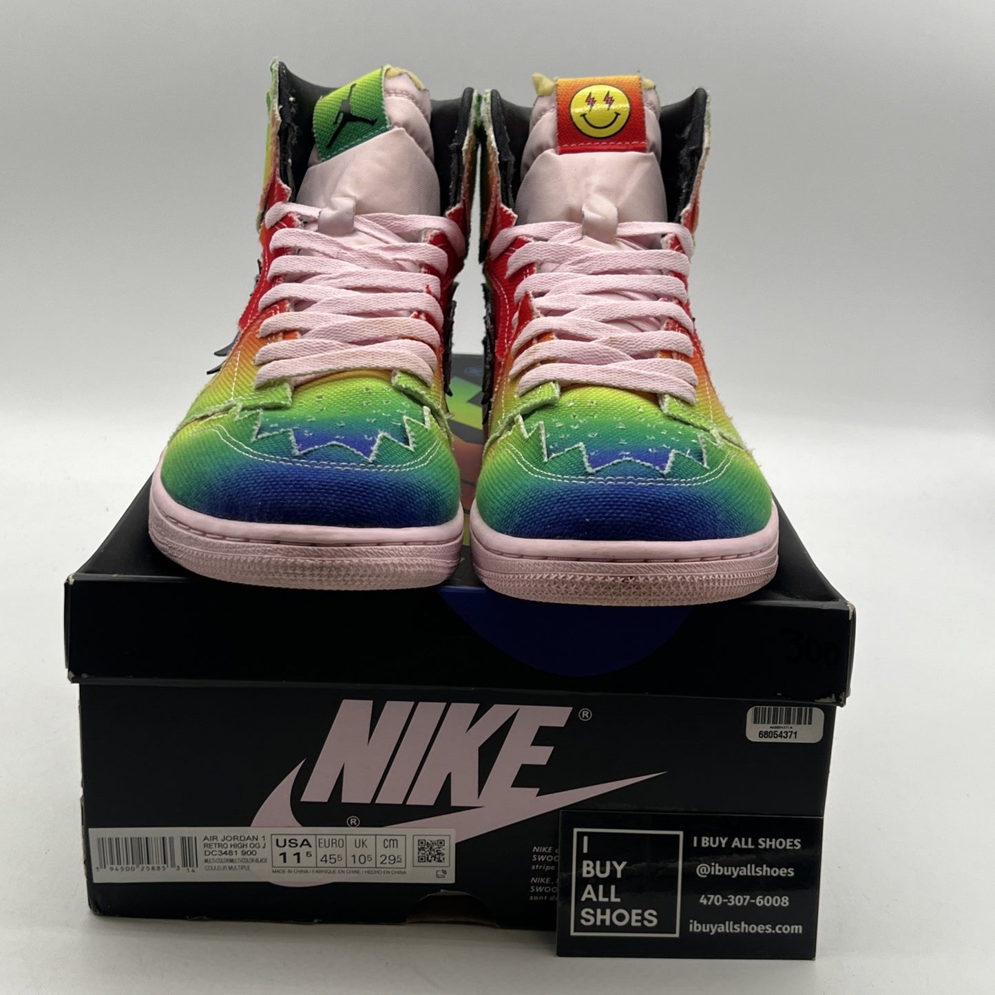 Size 11.5 - Air Jordan 1 Retro OG High x J Balvin Tie Dye (DC3481-900)