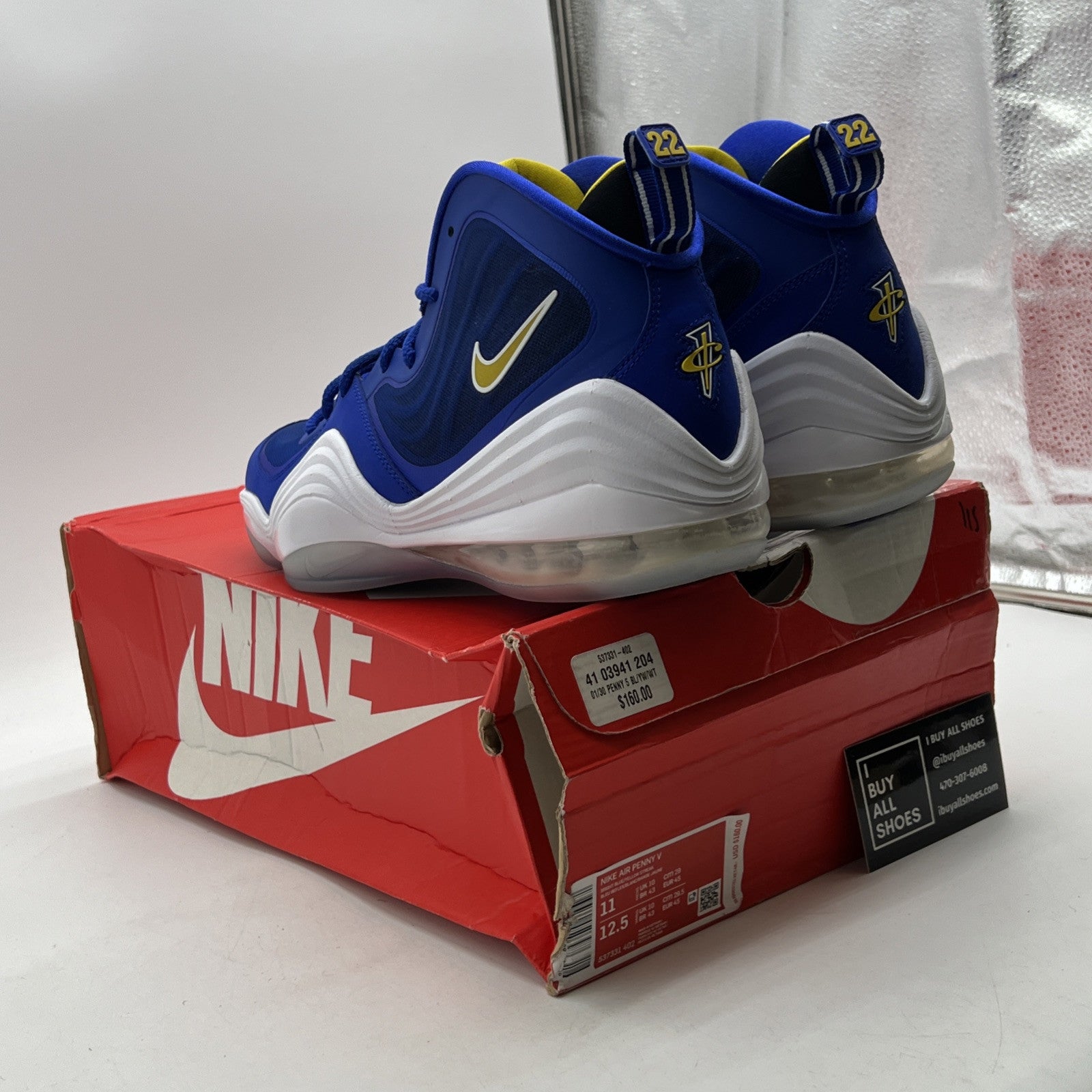 Size 11 - Nike Air Penny 5 Blue Chips (537331-402)