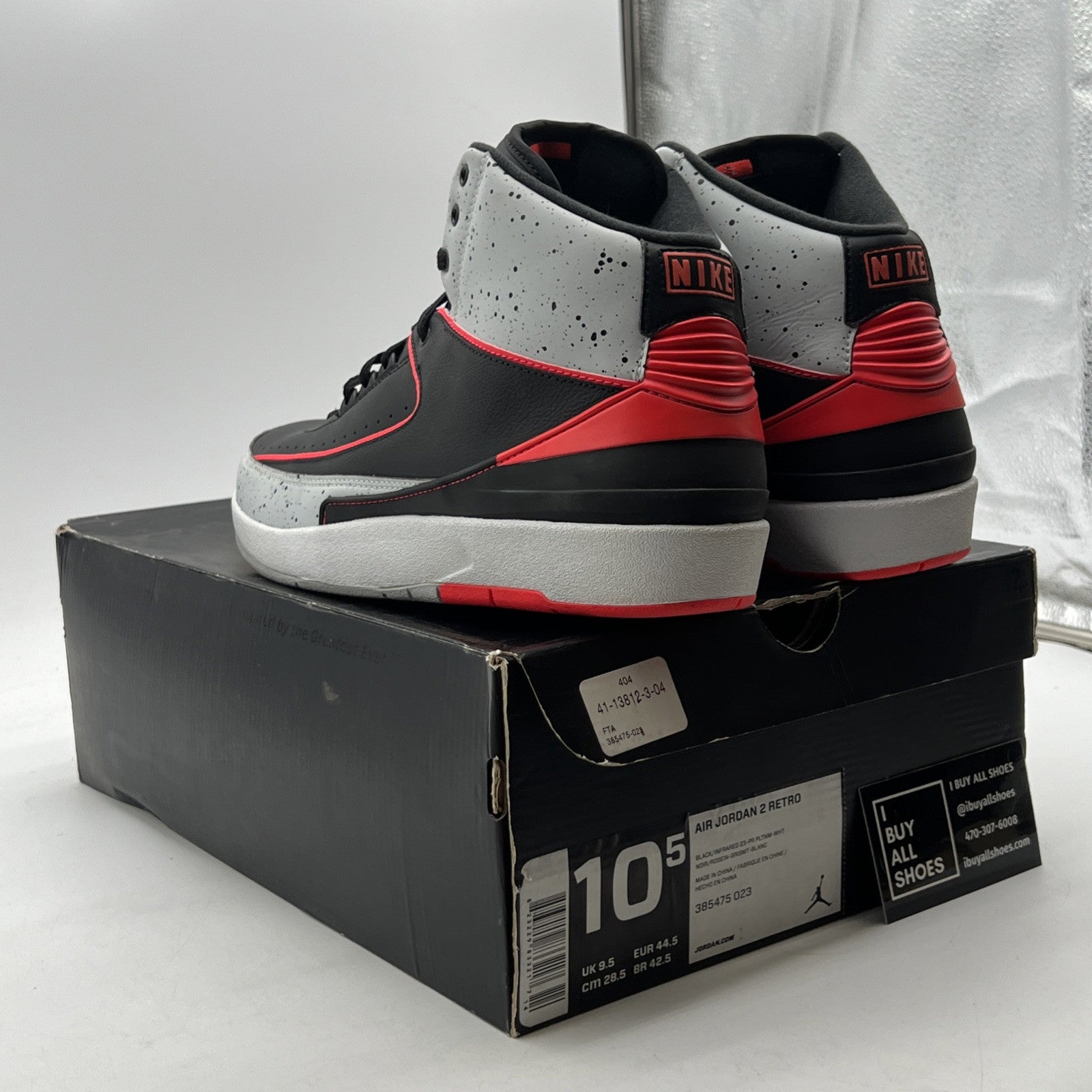 Size 10.5 - Air Jordan 2 Retro Infrared 23 (385475-023)