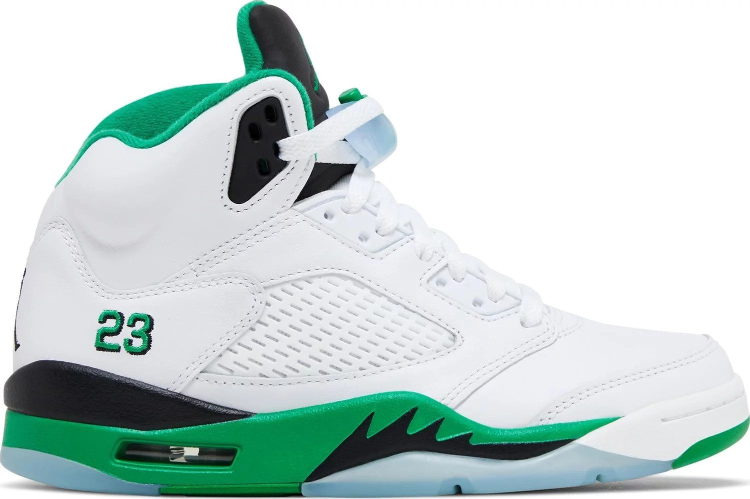 Size 8W - Air Jordan 5 Retro Lucky Green White Black Leather (DD9336-103)