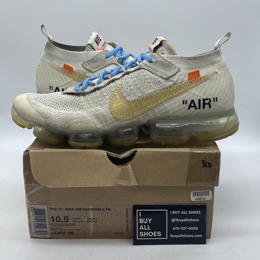 Size 10.5 - Nike Off-White x Air VaporMax Part 2 White Suede (AA3831-100)