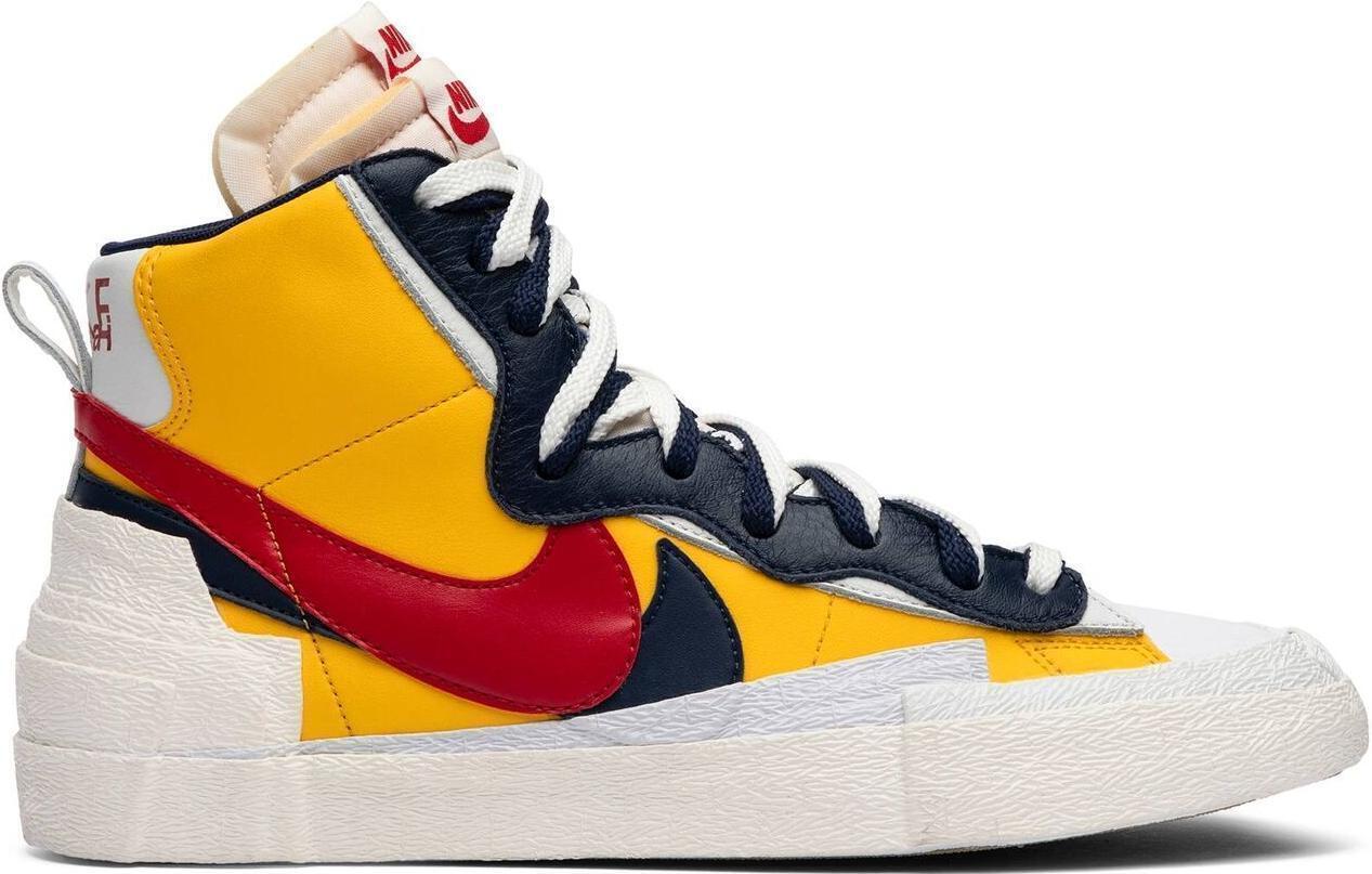 Size 6.5 - Nike sacai x Blazer Mid Maize Navy (BV0072-700)