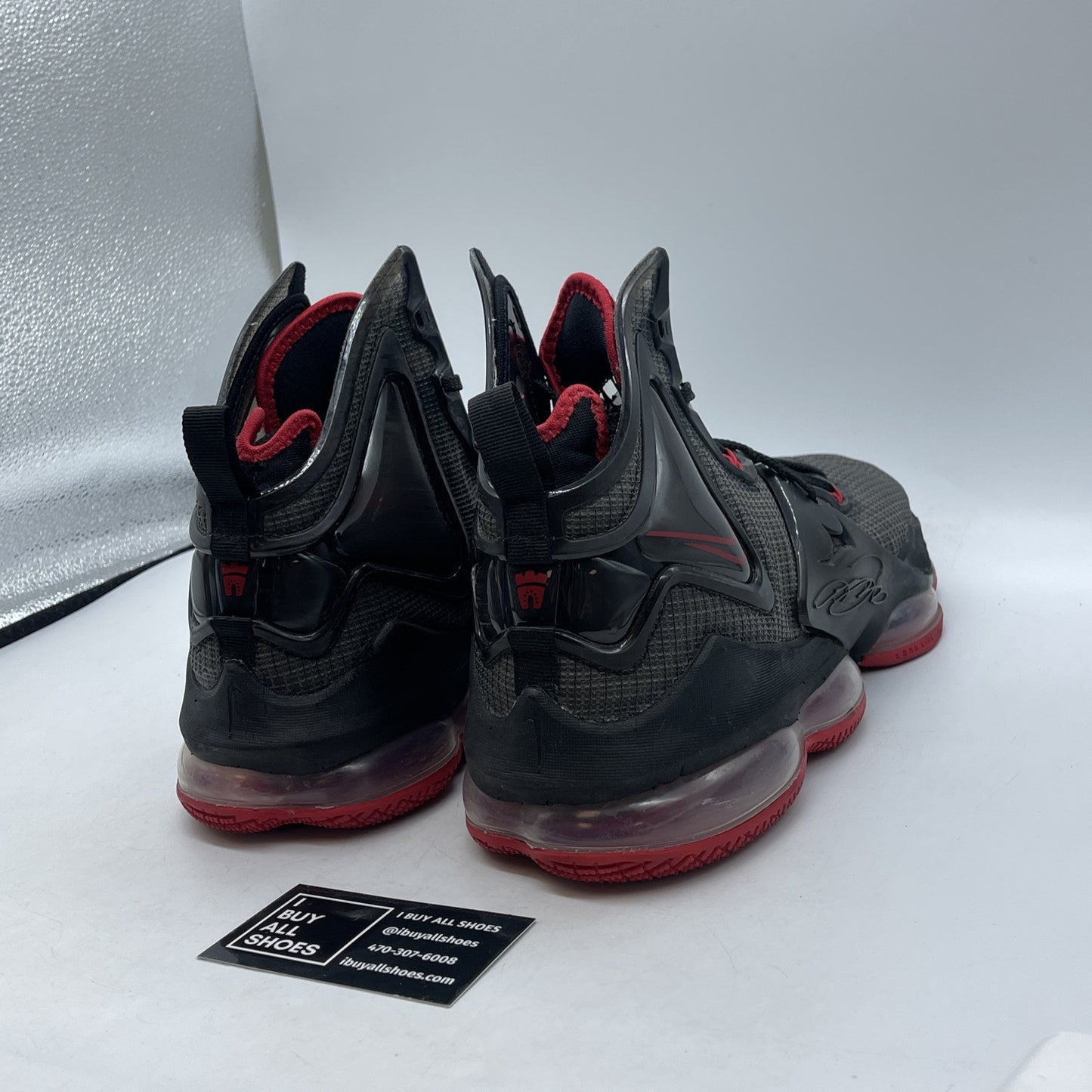 Size 12.5 - Nike LeBron 19 Bred Black Suede Leather (CZ0203-001)