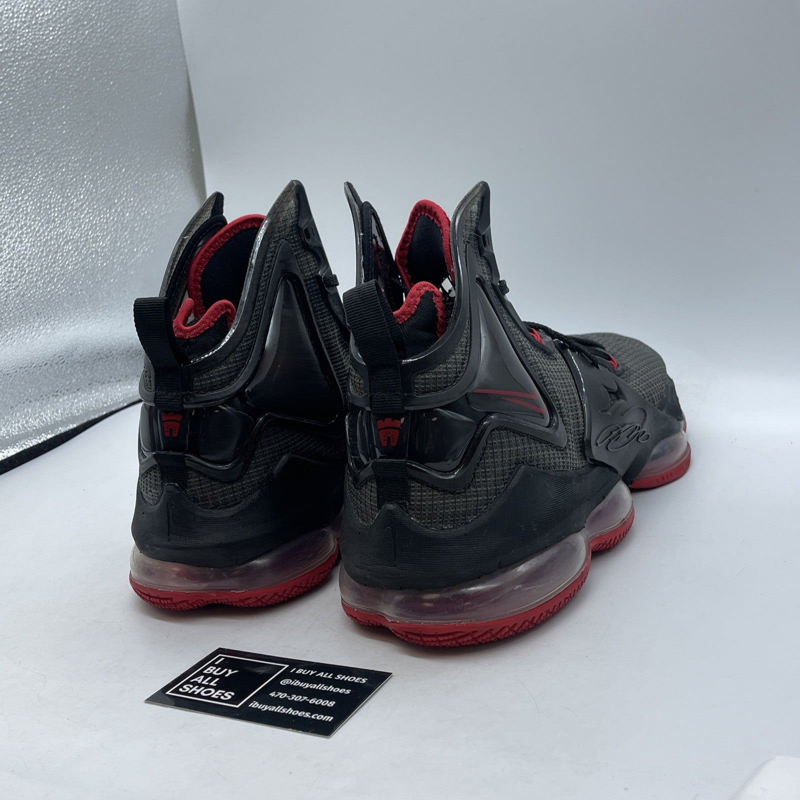 Size 12.5 - Nike LeBron 19 Bred Black Suede Leather (CZ0203-001)