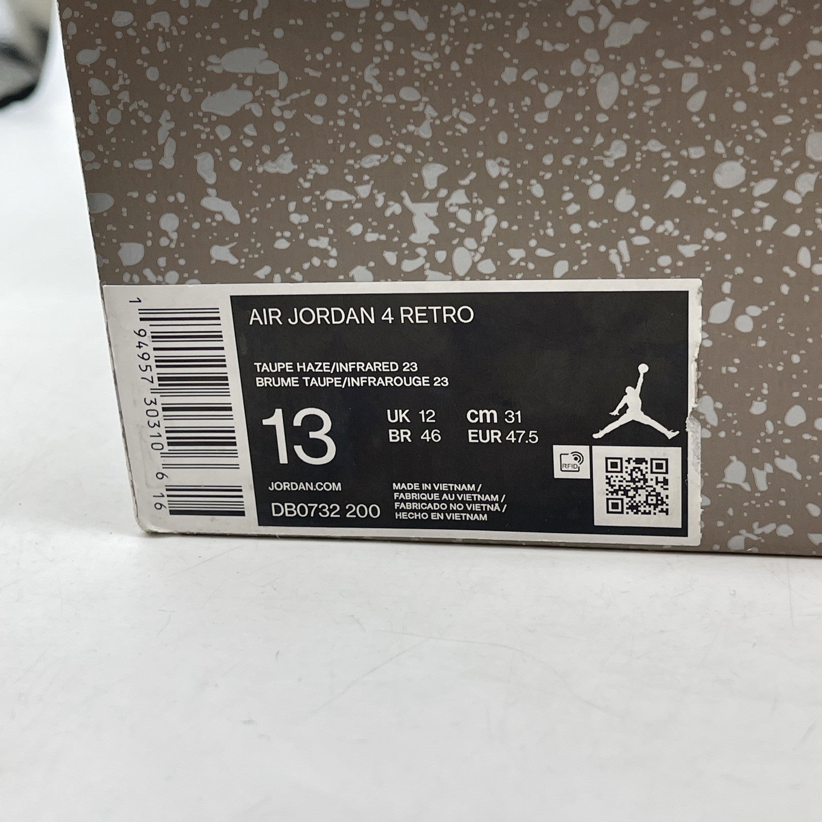 Size 13 - Jordan 4 Retro Mid Taupe Haze Brown Black Suede (DB0732-200)