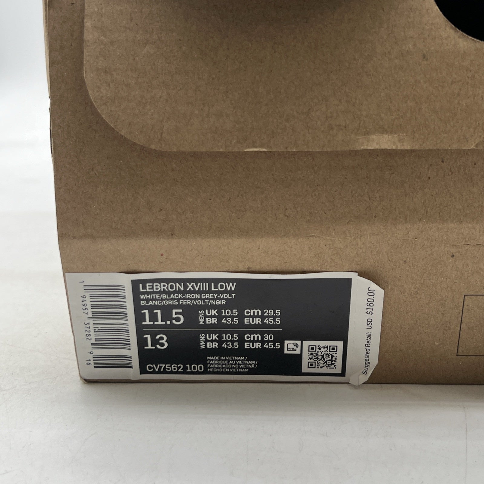 Size 11.5 - Nike LeBron 18 Low Air Max 95 Greedy (CV7562-100)