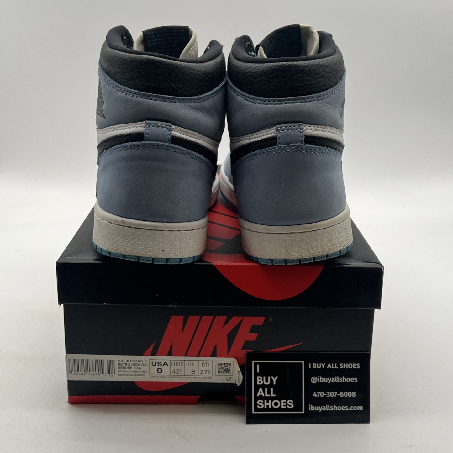 Size 9 - Air Jordan 1 Retro OG High University Blue (555088-134)