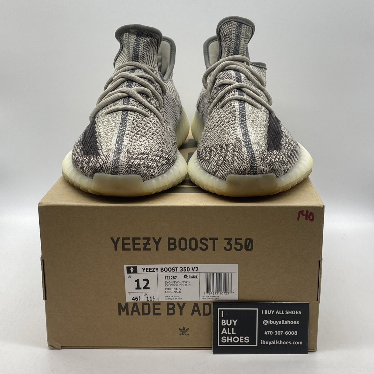 Size 12 - adidas Yeezy Boost 350 V2 Low Zyon Brown White Suede (FZ1267)