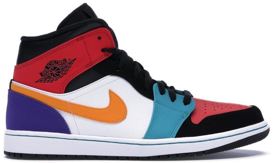 Size 11 - Air Jordan 1 Mid Multi-Color Suede Leather (554724-125)