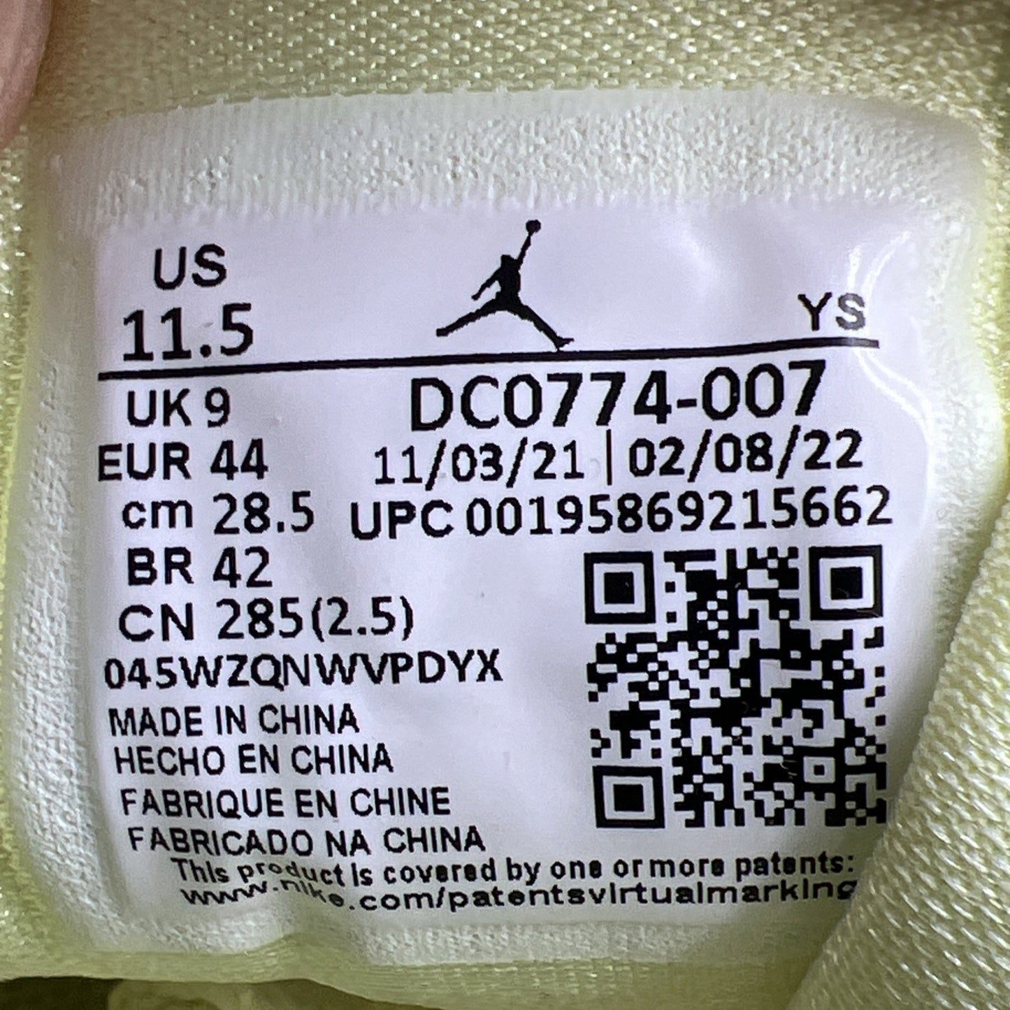 Size 11.5 - Nike Air Jordan 1 Low W Lemonade (DC0774-007)