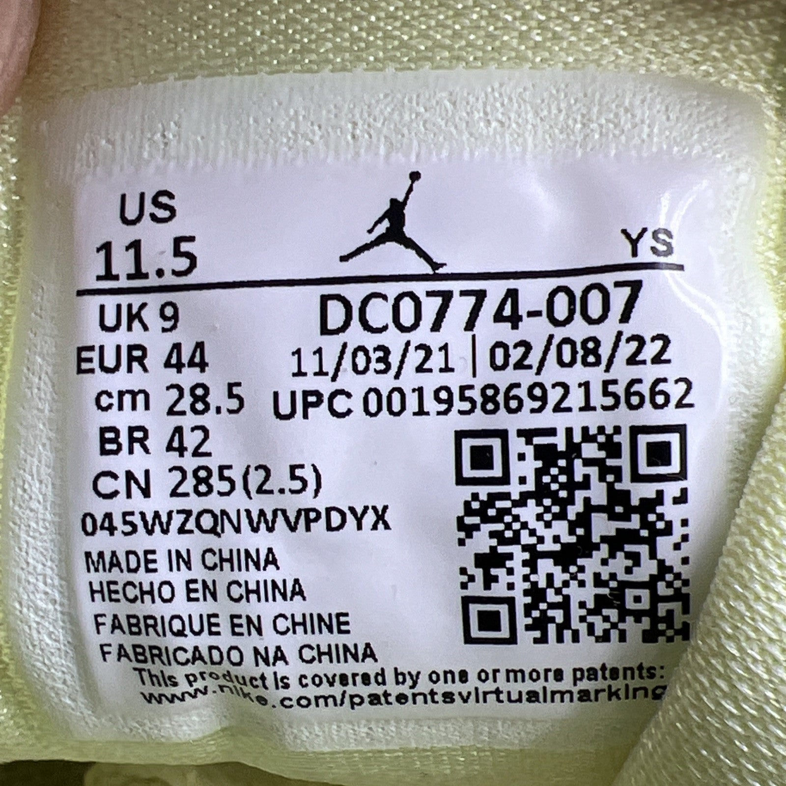 Size 11.5 - Nike Air Jordan 1 Low W Lemonade (DC0774-007)
