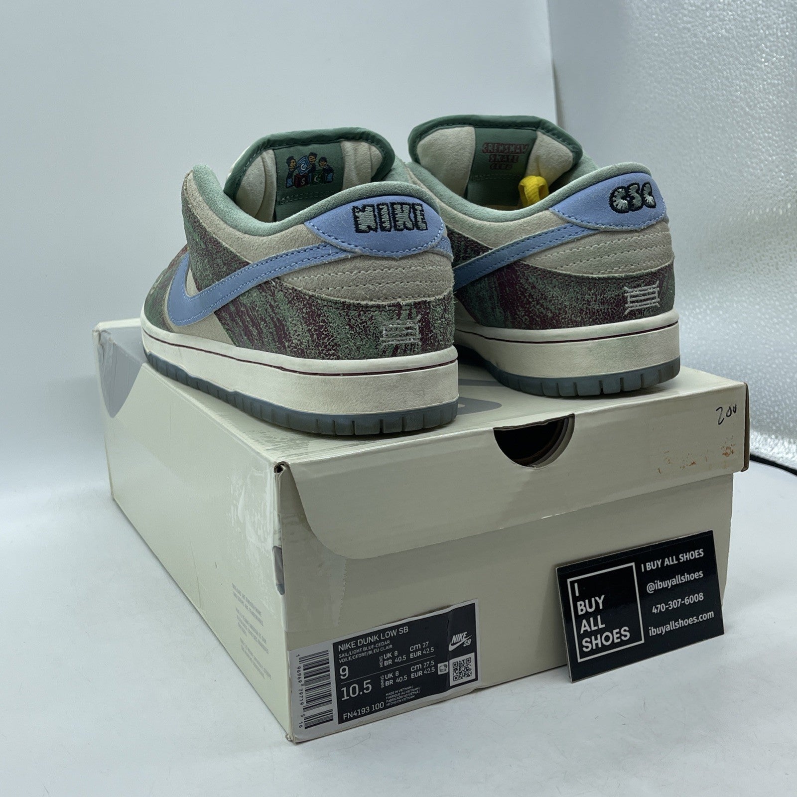 Size 9 - Nike Crenshaw Skate Club x Dunk SB Low Ivory Suede (FN4193-100)