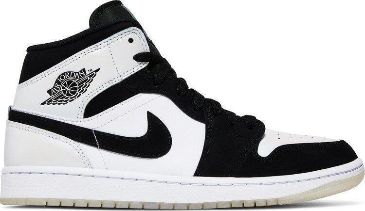 Size 10.5 - Jordan 1 Mid SE Diamond Black White Leather Suede (DH6933-100)