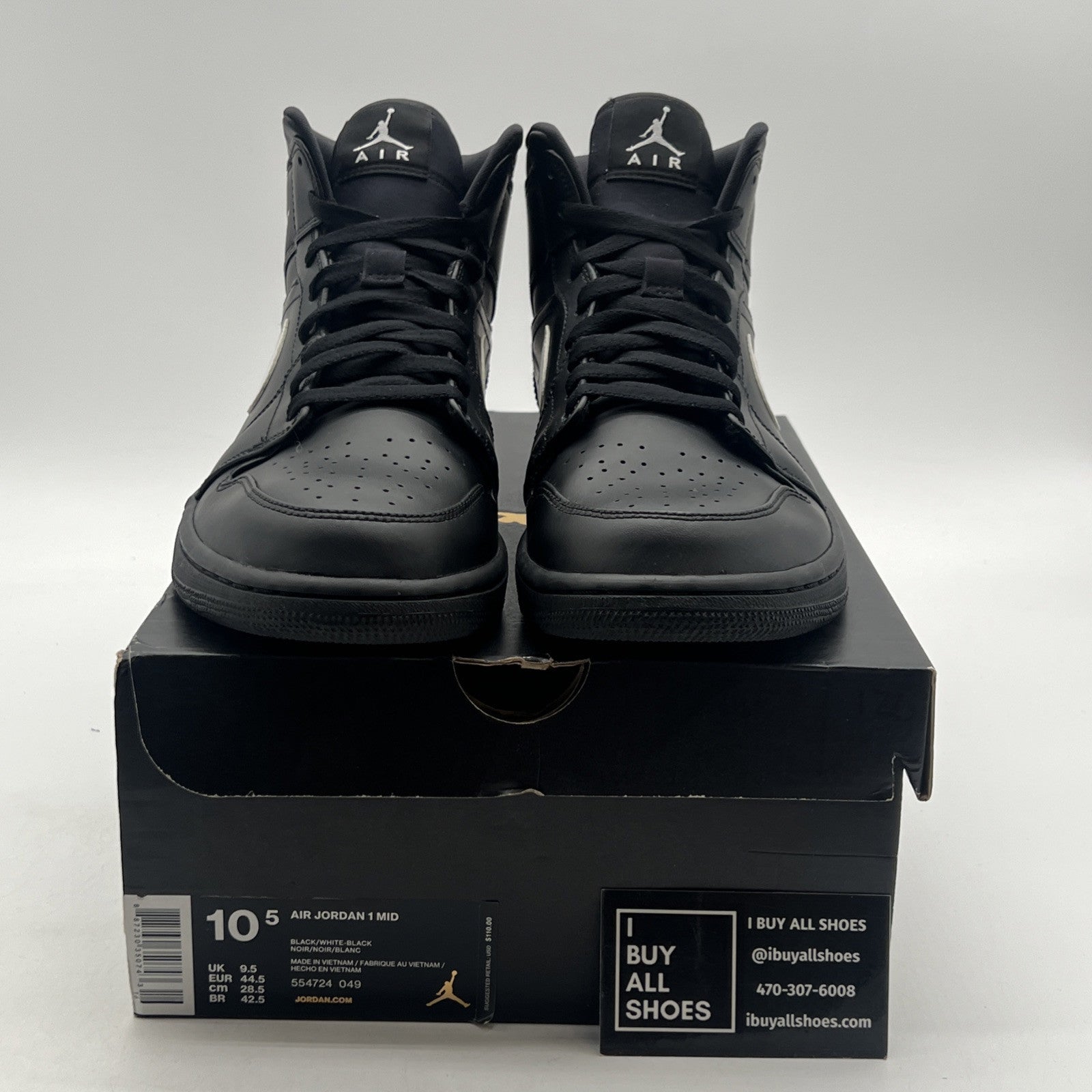 Size 10.5 - Air Jordan 1 Mid Speckle (554724-049)