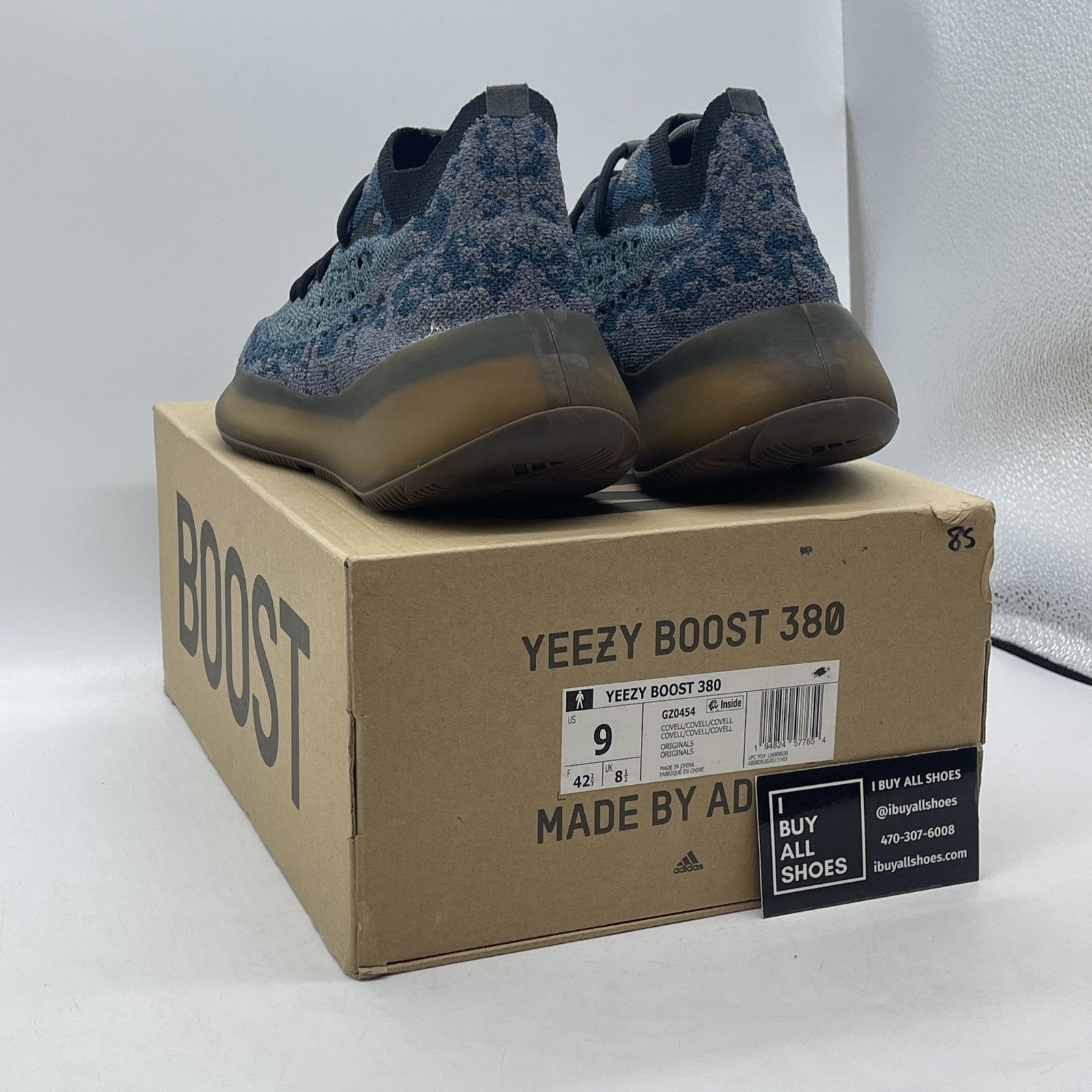 Size 9 - adidas Yeezy Boost 380 Covellite Blue Black Suede (GZ0454)