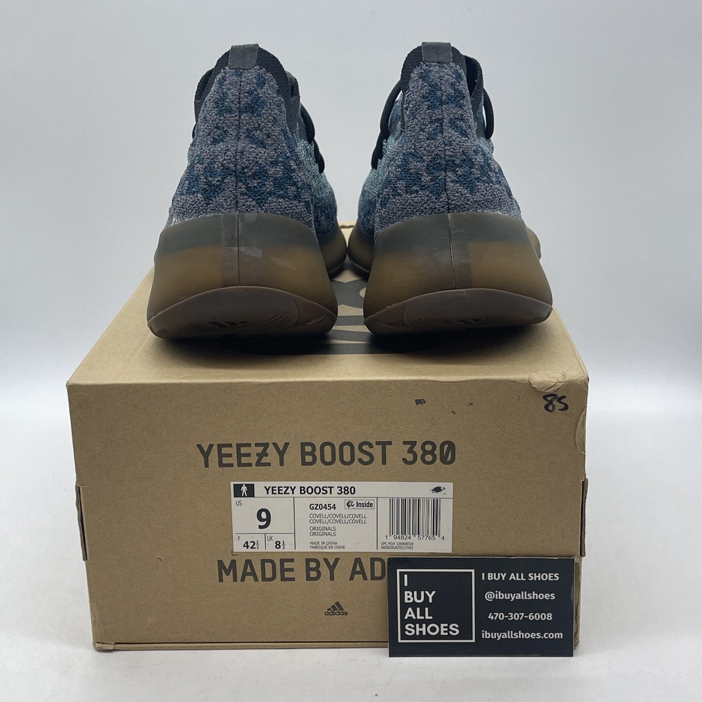 Size 9 - adidas Yeezy Boost 380 Covellite Blue Black Suede (GZ0454)