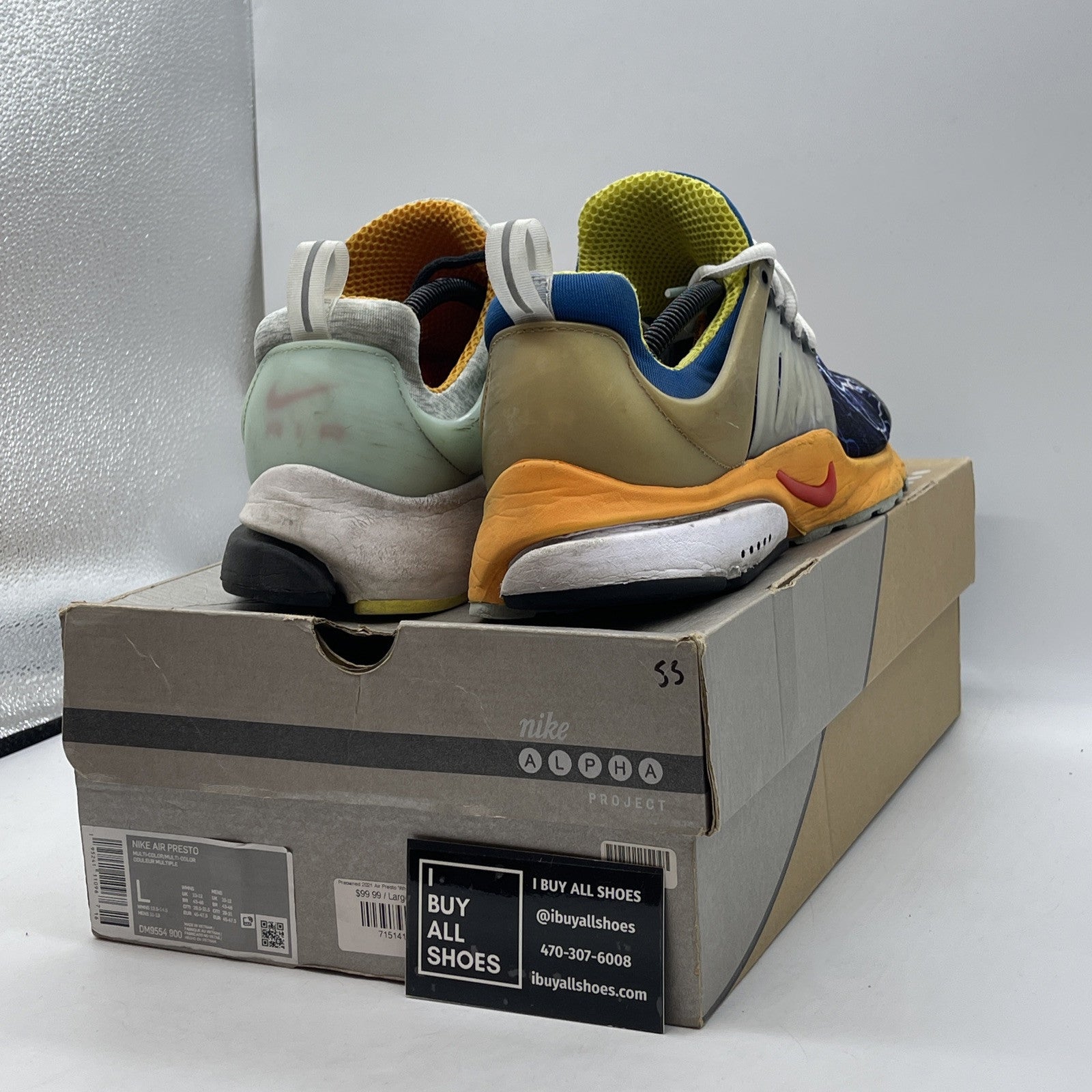 Size L 11-13 - Nike Air Presto What The Red Blue Suede (DM9554-900)