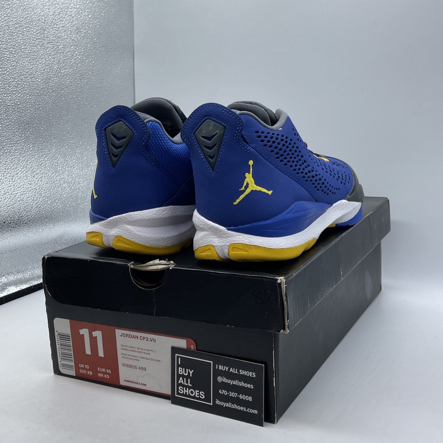 Size 11 - Jordan CP3 VII Blue Black Suede Leather (616805-489)