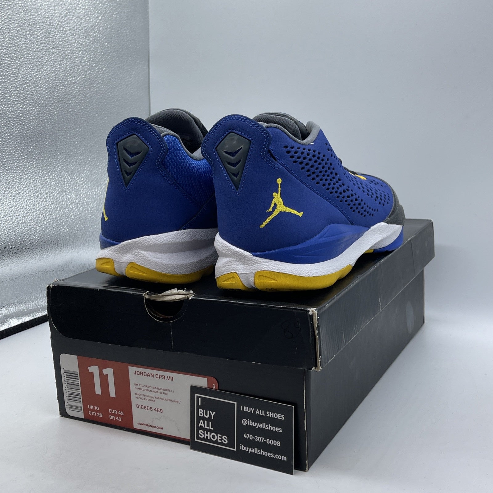 Size 11 - Jordan CP3 VII Blue Black Suede Leather (616805-489)