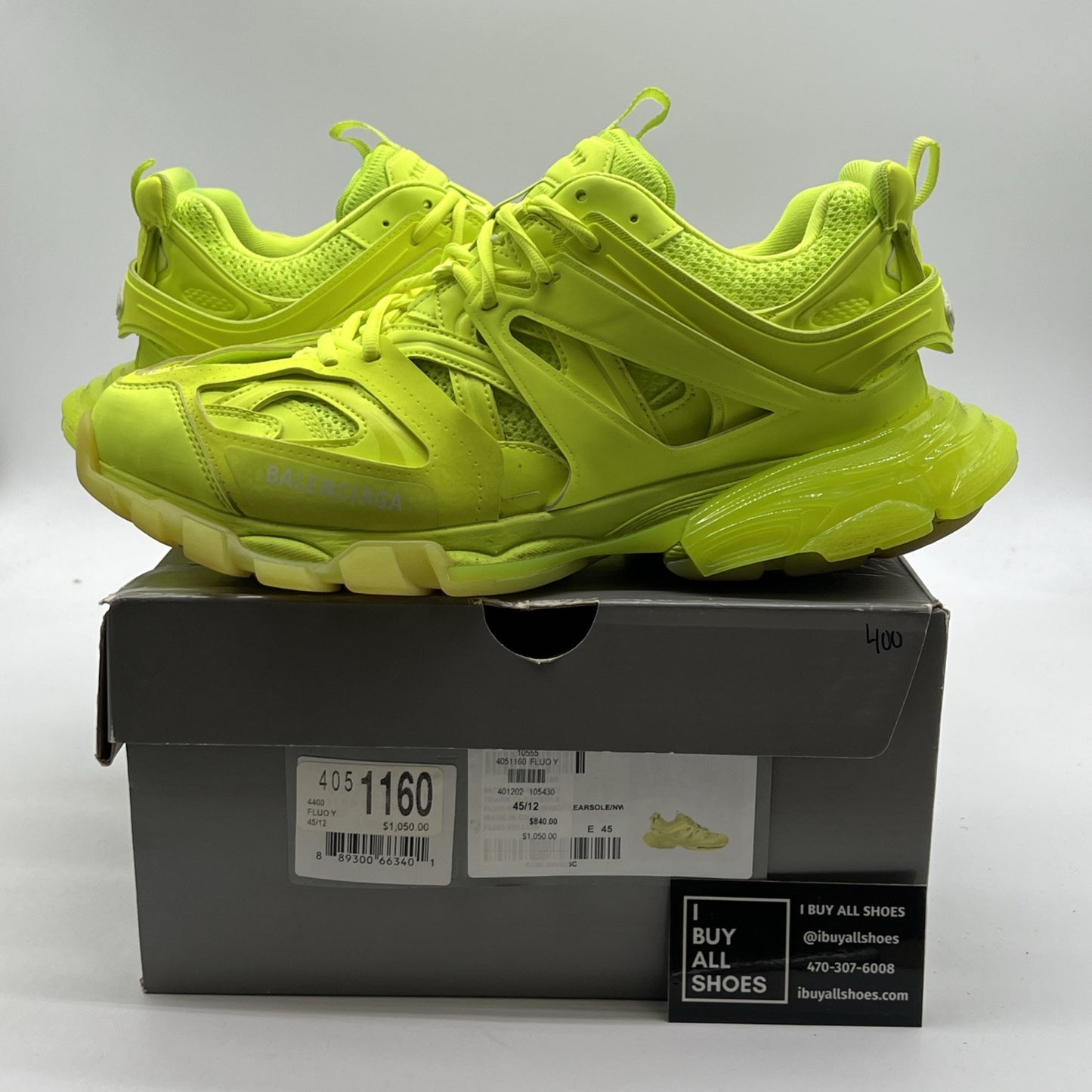 Size 12 - Balenciaga Track Sneakers Flourescent Yellow