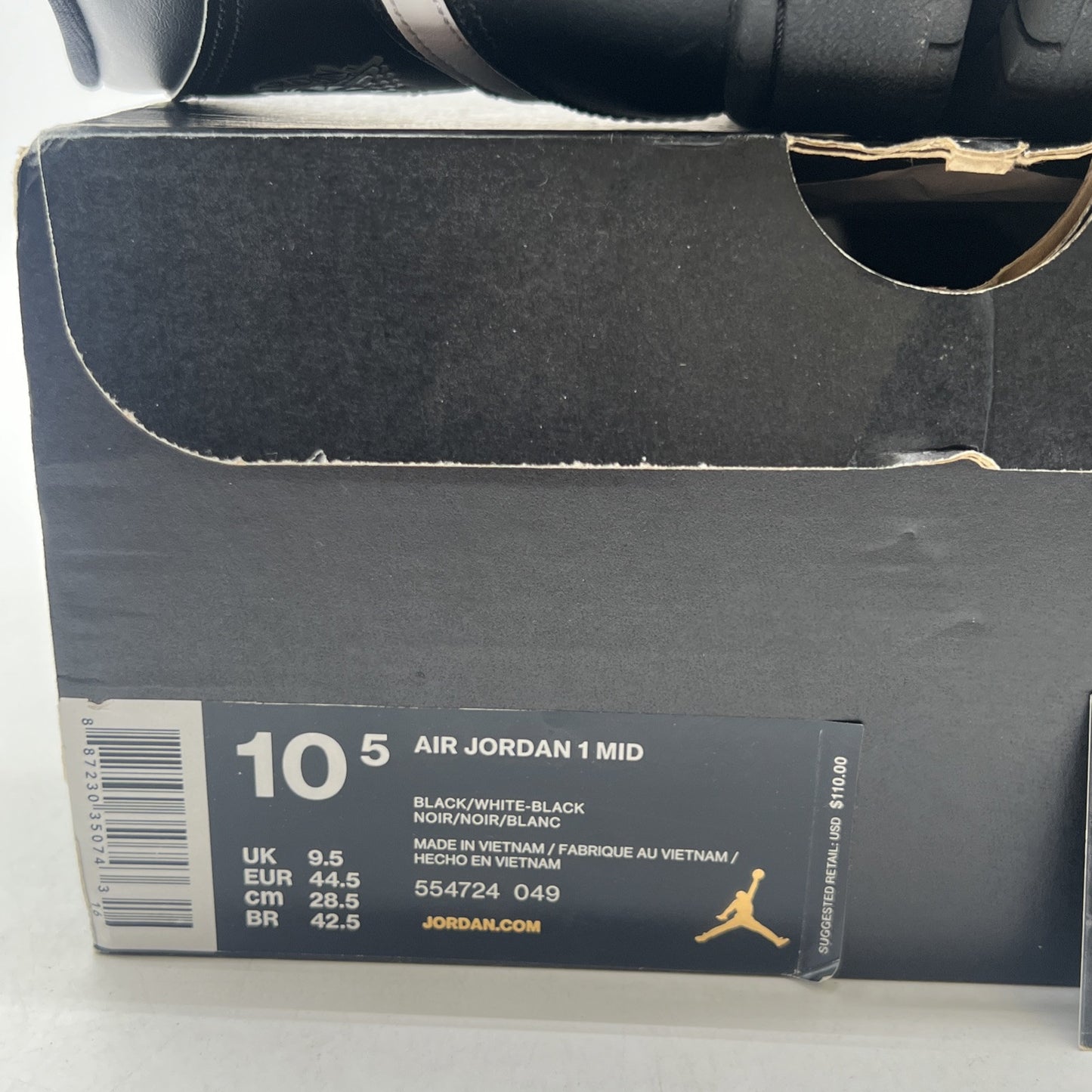 Size 10.5 - Air Jordan 1 Mid Speckle (554724-049)