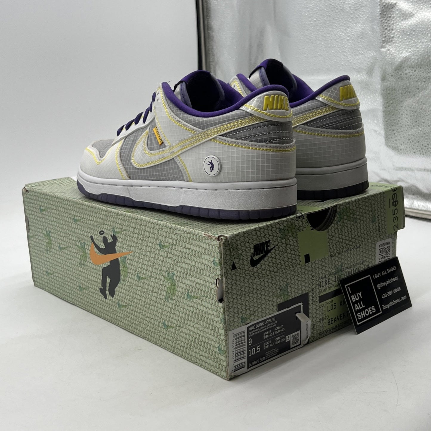Size 9 - Nike Union LA x Dunk Low Passport Pack - Court Purple (DJ9549-500)