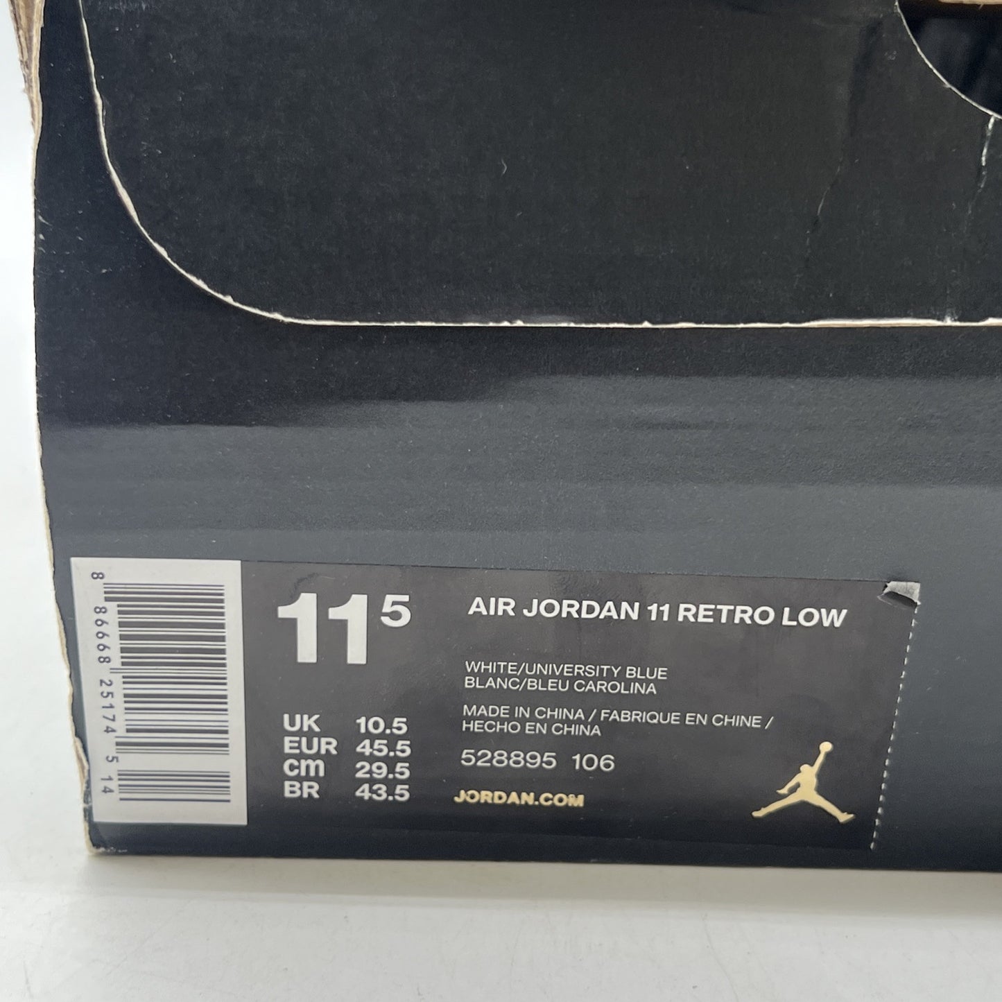 Size 11.5 - Air Jordan 11 Retro Low UNC 2017 (528895-106)