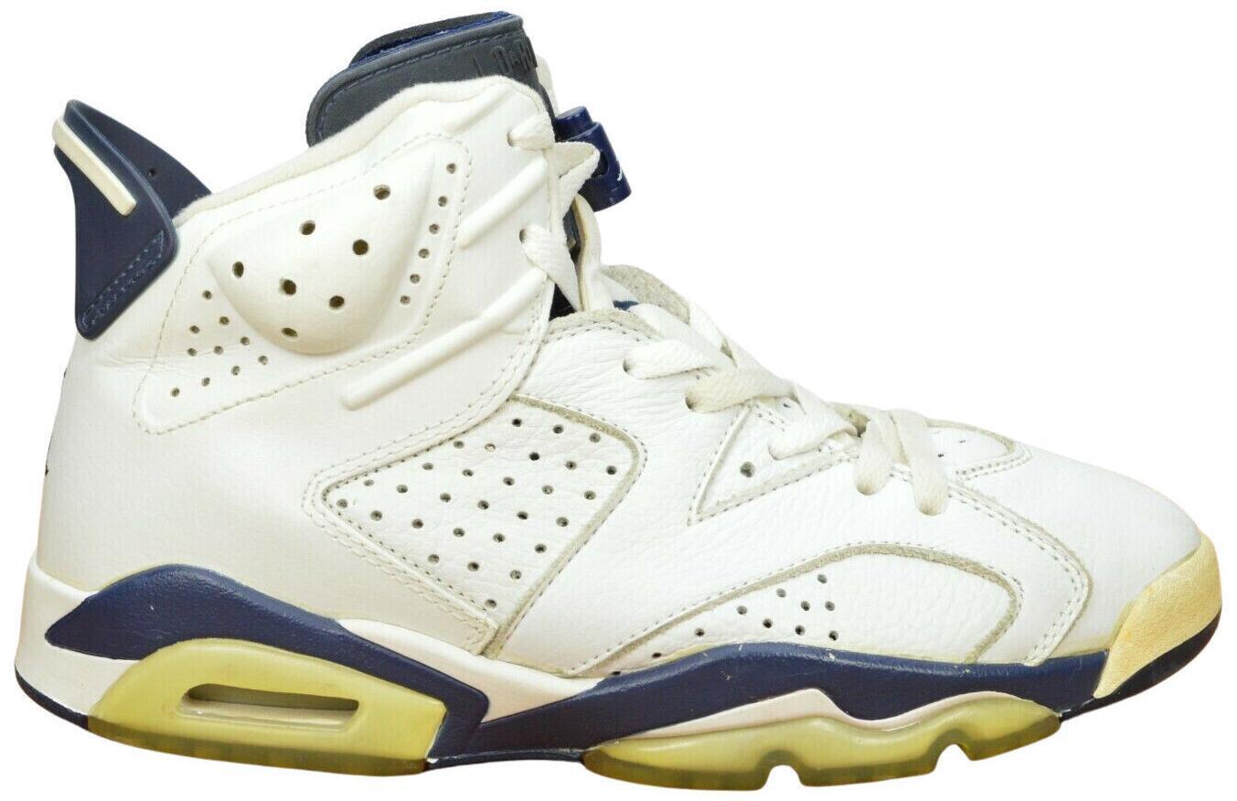 Size 10.5 - Air Jordan 6 Retro 2000 Midnight Navy White Leather (136038-141)