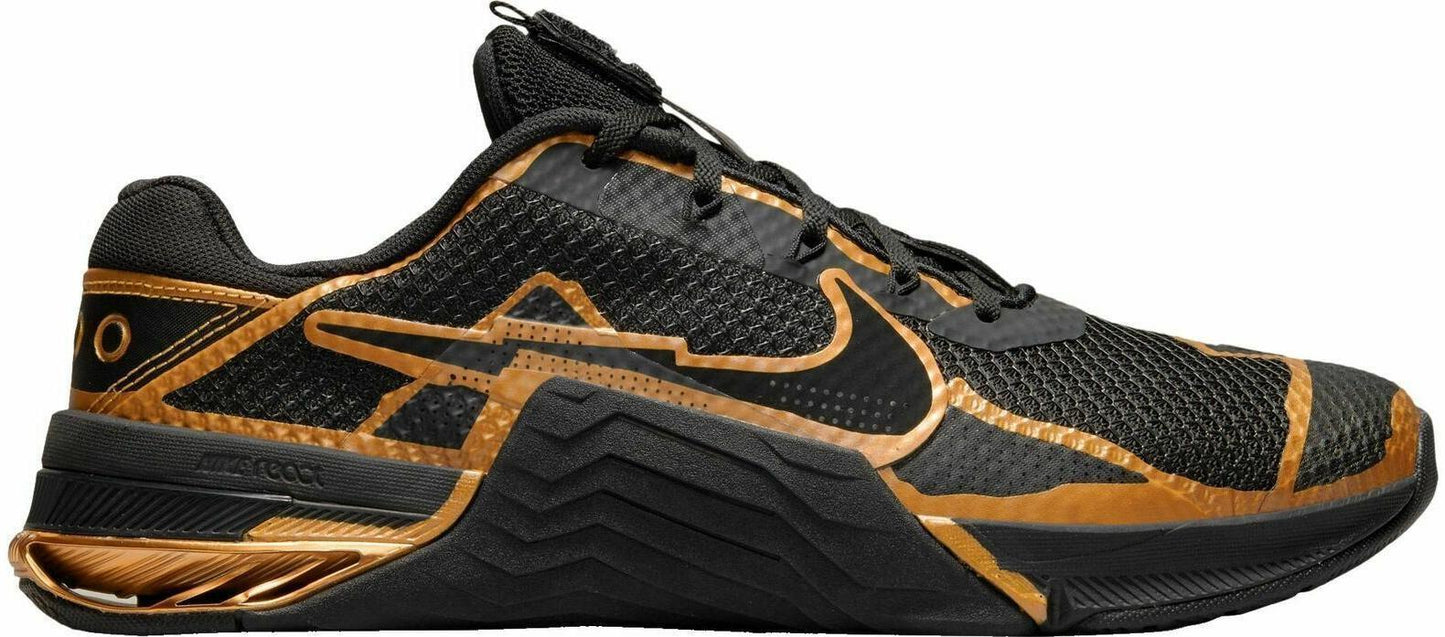 Size 9.5 - Nike Metcon 7 PE Mat Fraser Black Gold Suede Leather (DA8103-007)