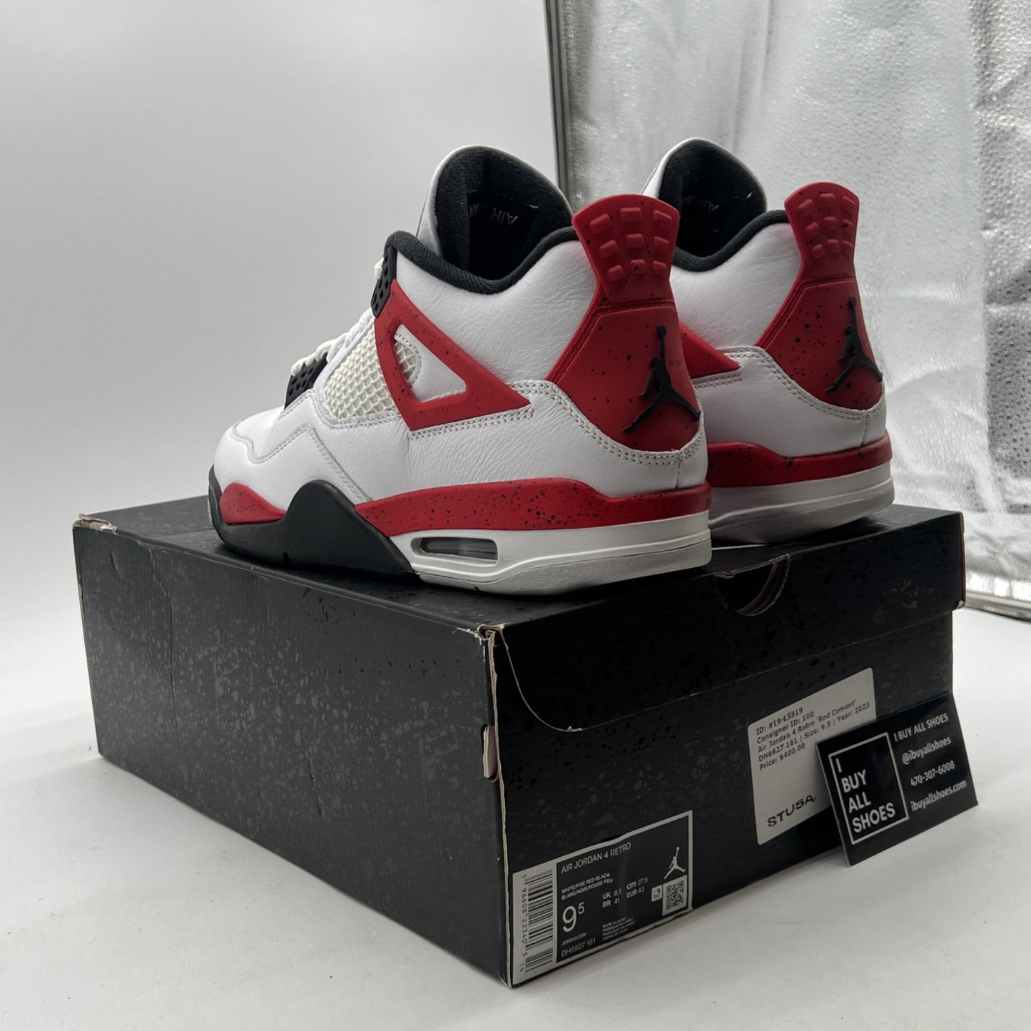 Size 9.5 - Air Jordan 4 Retro Mid Red Cement (DH6927-161)