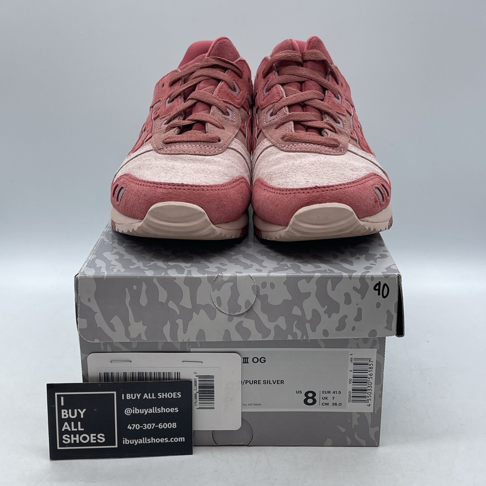 Size 8 - ASICS Concepts x Gel Lyte 3 Otoro Pink Grey Suede Leather (1203A121)
