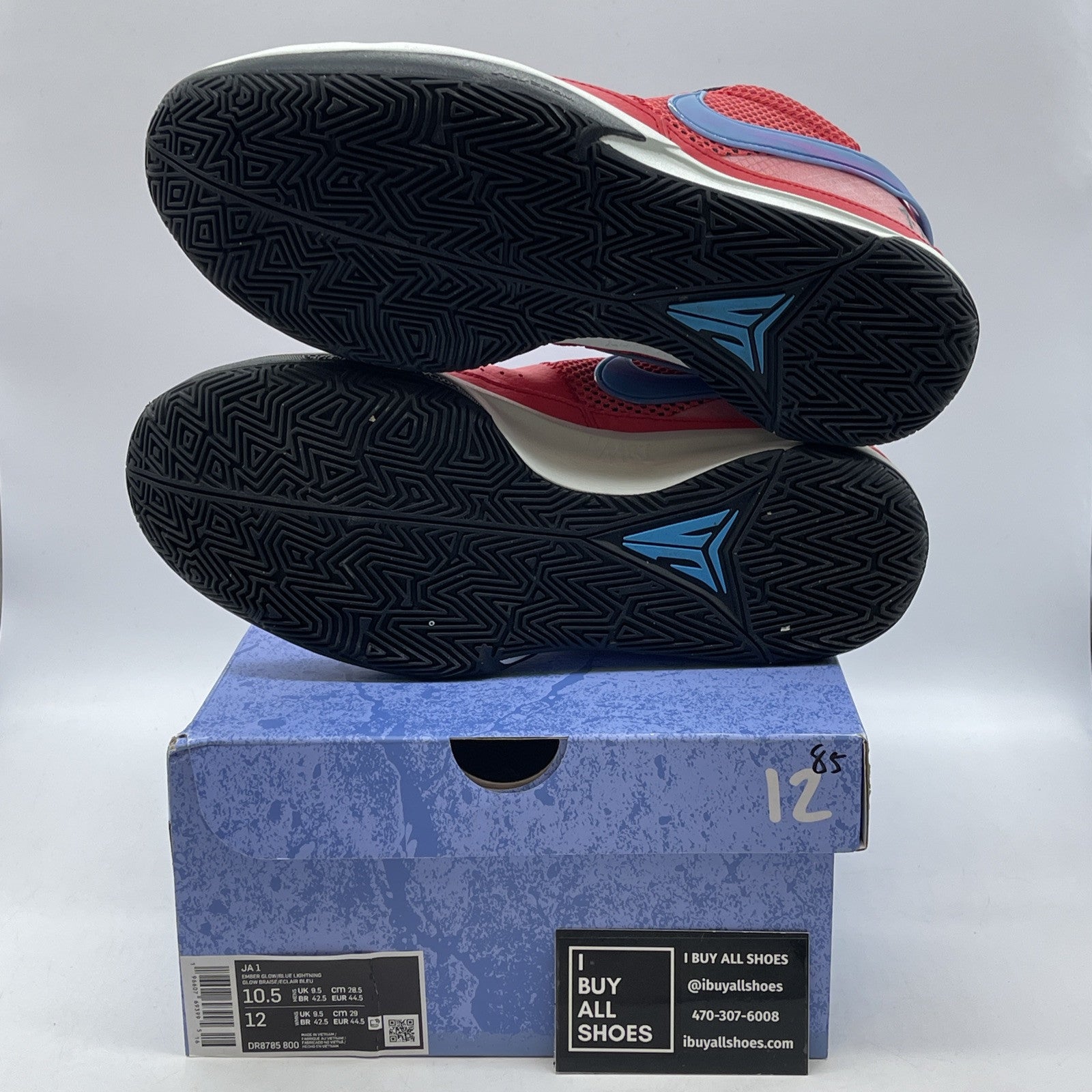 Size 10.5 - Nike Ja 1 Fuel Pink Blue Suede Leather (DR8785-800)
