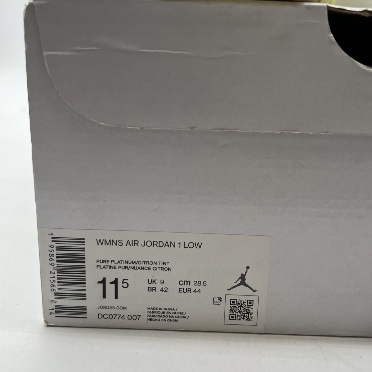 Size 11.5 - Nike Air Jordan 1 Low W Lemonade (DC0774-007)