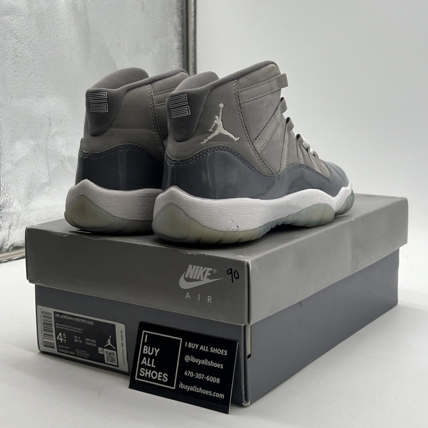 Size 4.5 - Air Jordan 11 Retro High Cool Grey (378038-005)