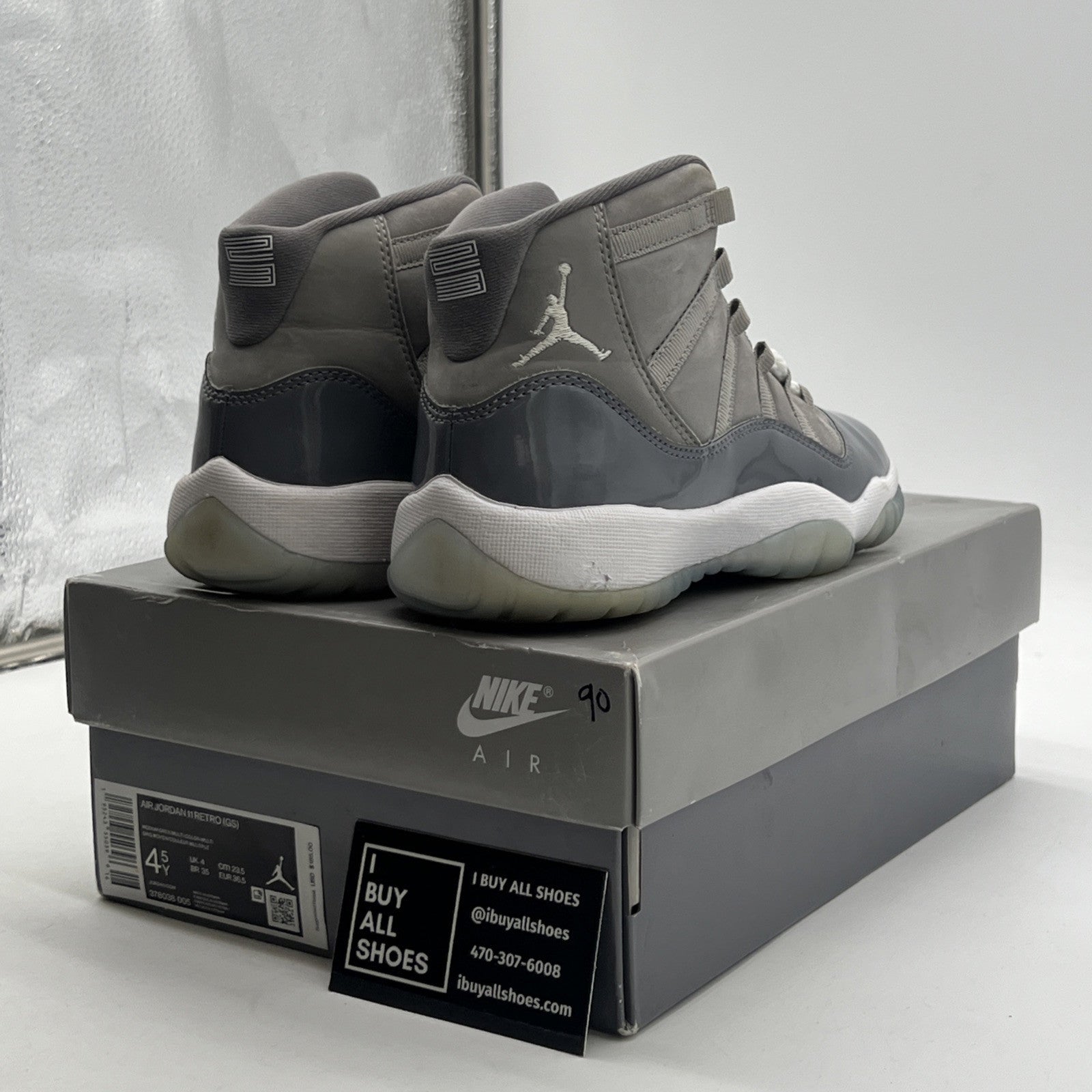 Size 4.5 - Air Jordan 11 Retro High Cool Grey (378038-005)