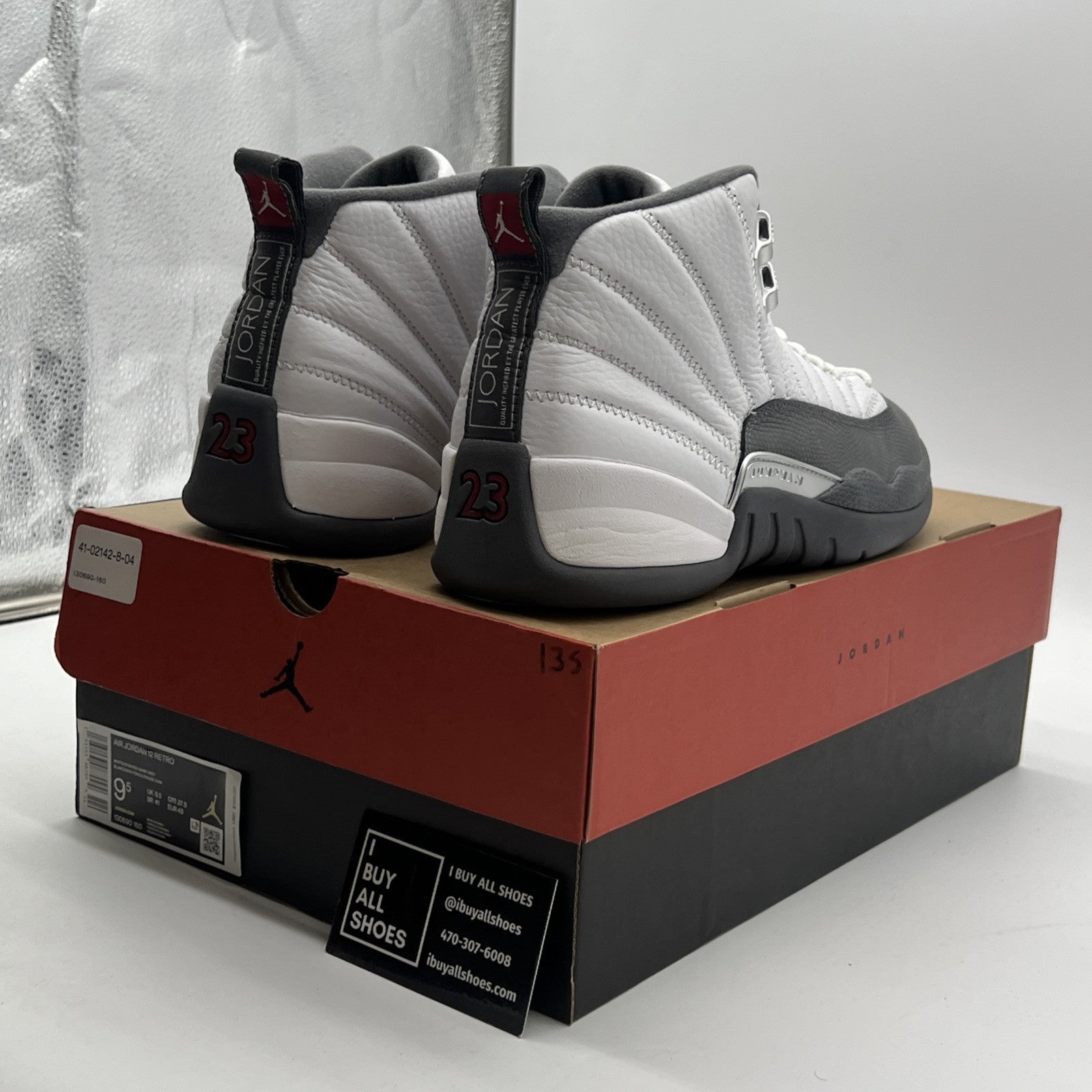 Size 9.5 - Air Jordan 12 Retro Dark Grey (130690-160)