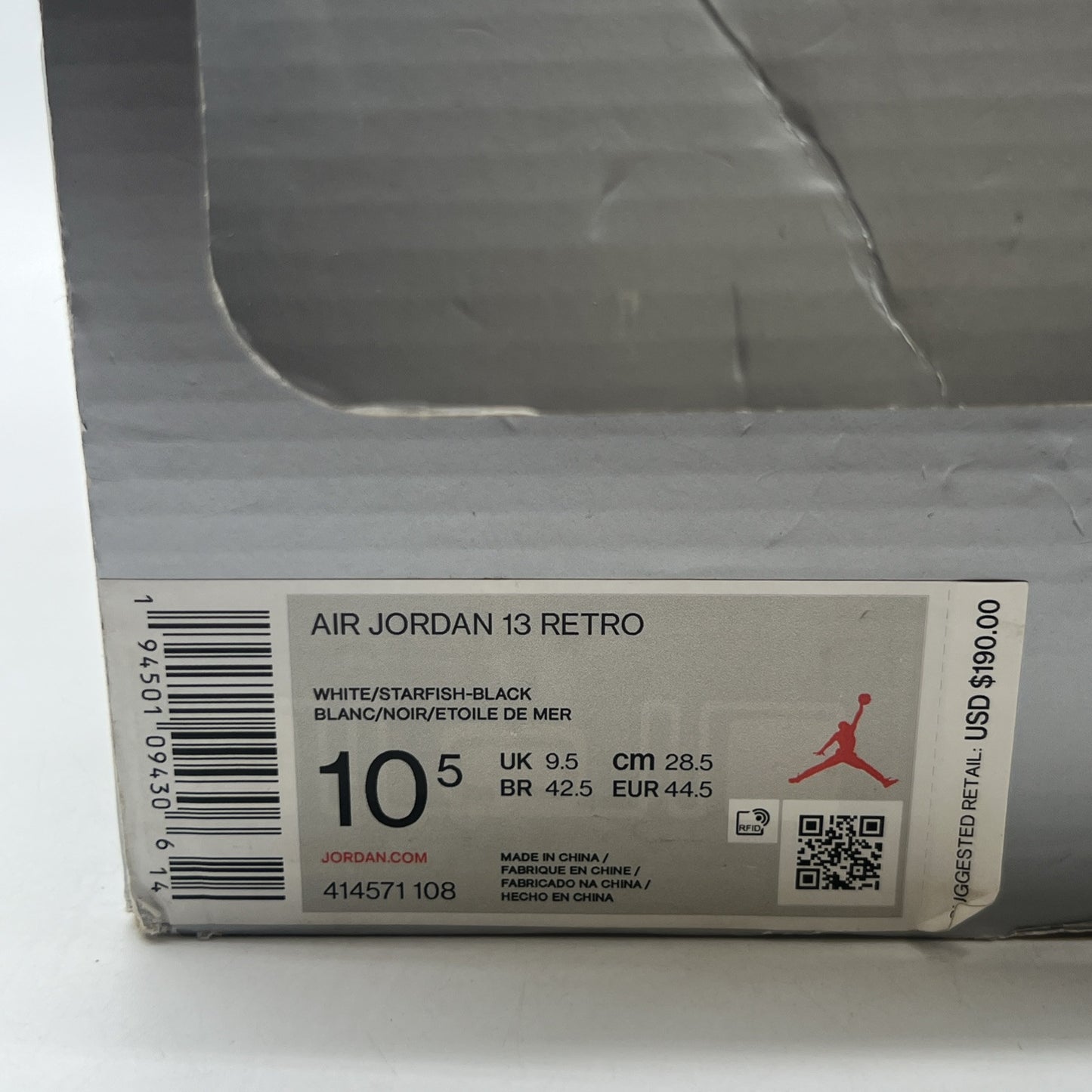 Size 10.5 - Air Jordan 13 Retro Starfish (414571-108)