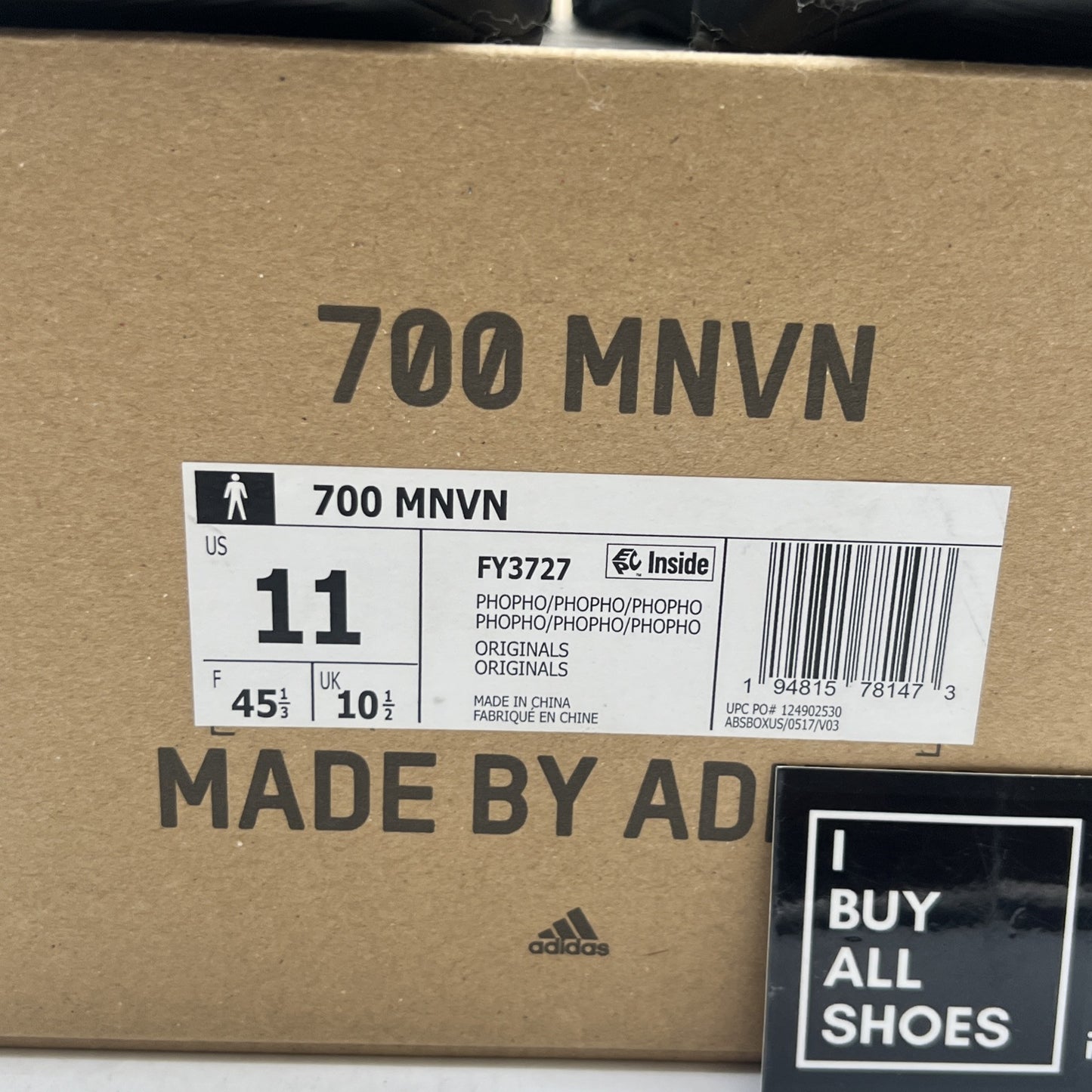 Size 11 - Adidas Yeezy Boost 700 MNVN Phosphor (FY3727)