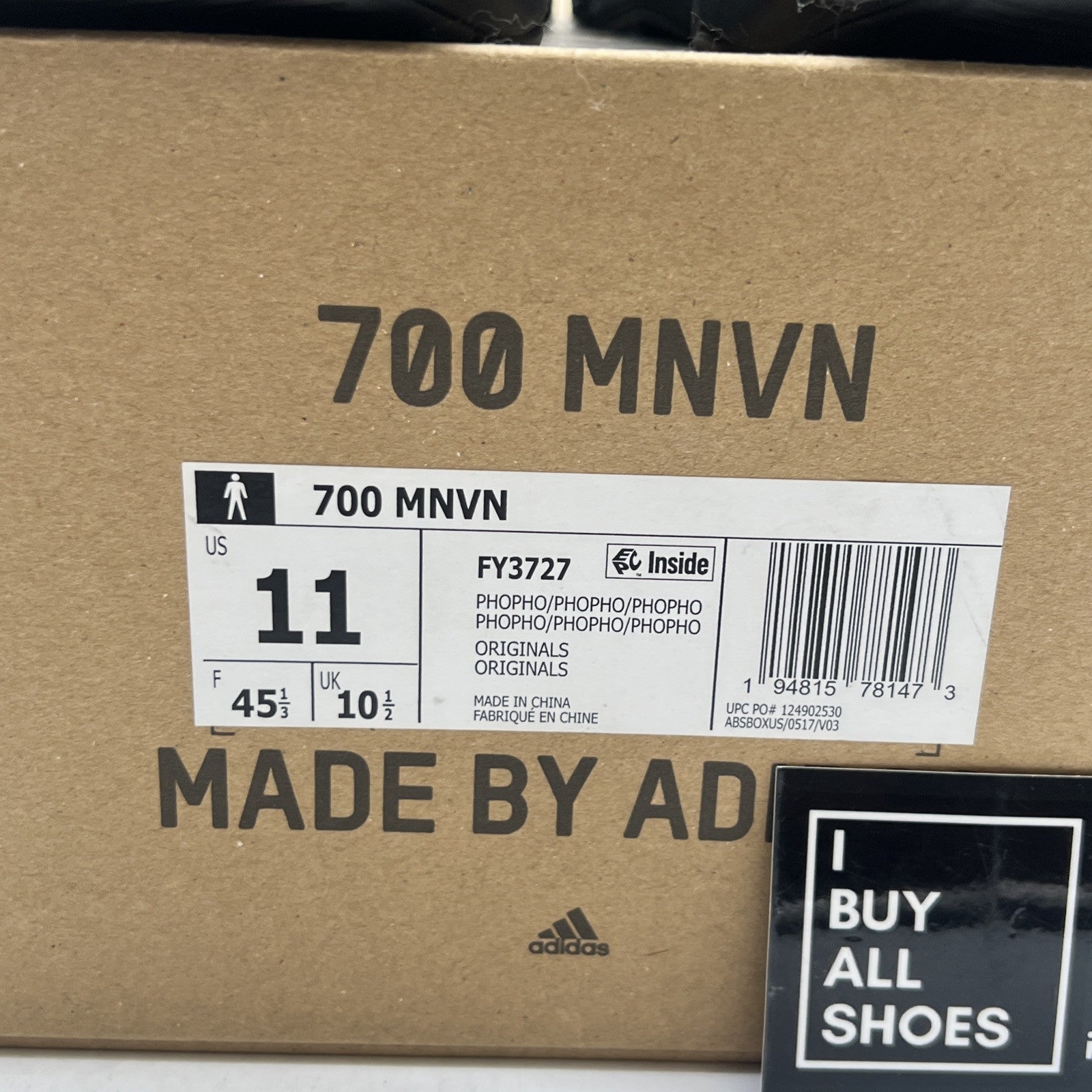 Size 11 - Adidas Yeezy Boost 700 MNVN Phosphor (FY3727)