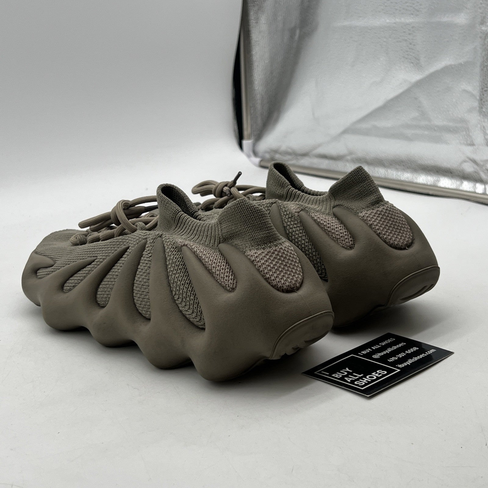 Size 10 - Adidas Yeezy 450 Stone Flax Brown Suede Rubber (ID1623)