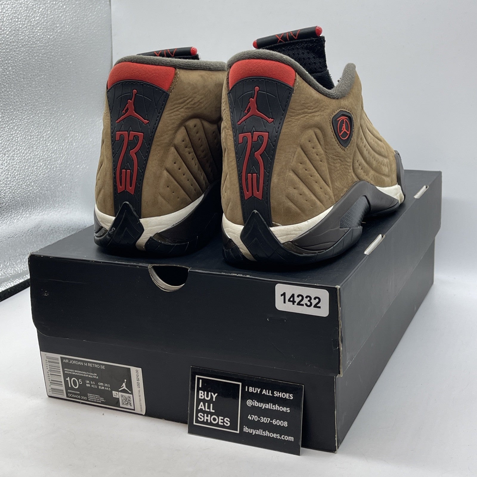 Size 10.5 - Air Jordan 14 Retro Winterized Brown Black Suede (DO9406-200)