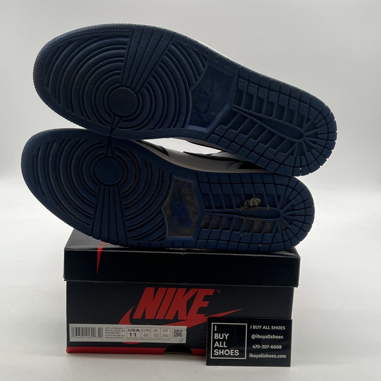 Size 11 -  Air Jordan 1 Retro OG High Royal Toe (555088-041)