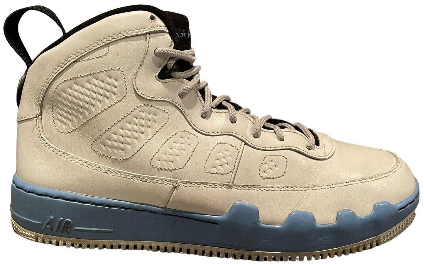 Size 9 - Air Jordan Fusion 9 White Black Blue Leather (352753-101)