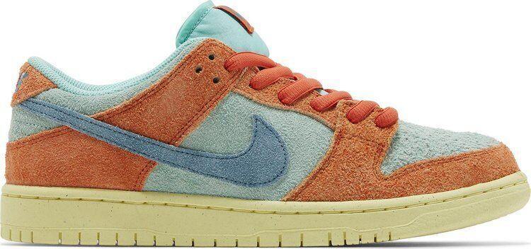 Size 12 - Nike Dunk SB Low Orange Emerald Rise Blue Suede (DV5429-800)
